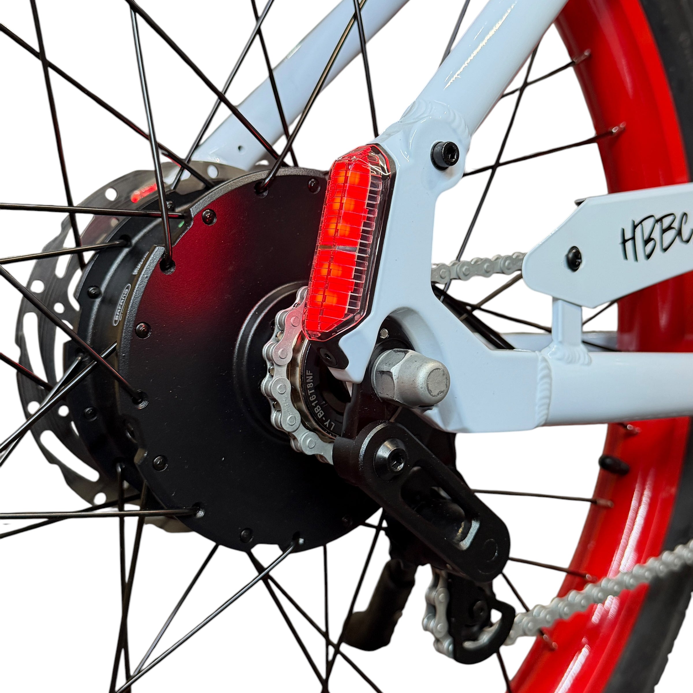 HBBC Men's Electric Cruiser - White/Red