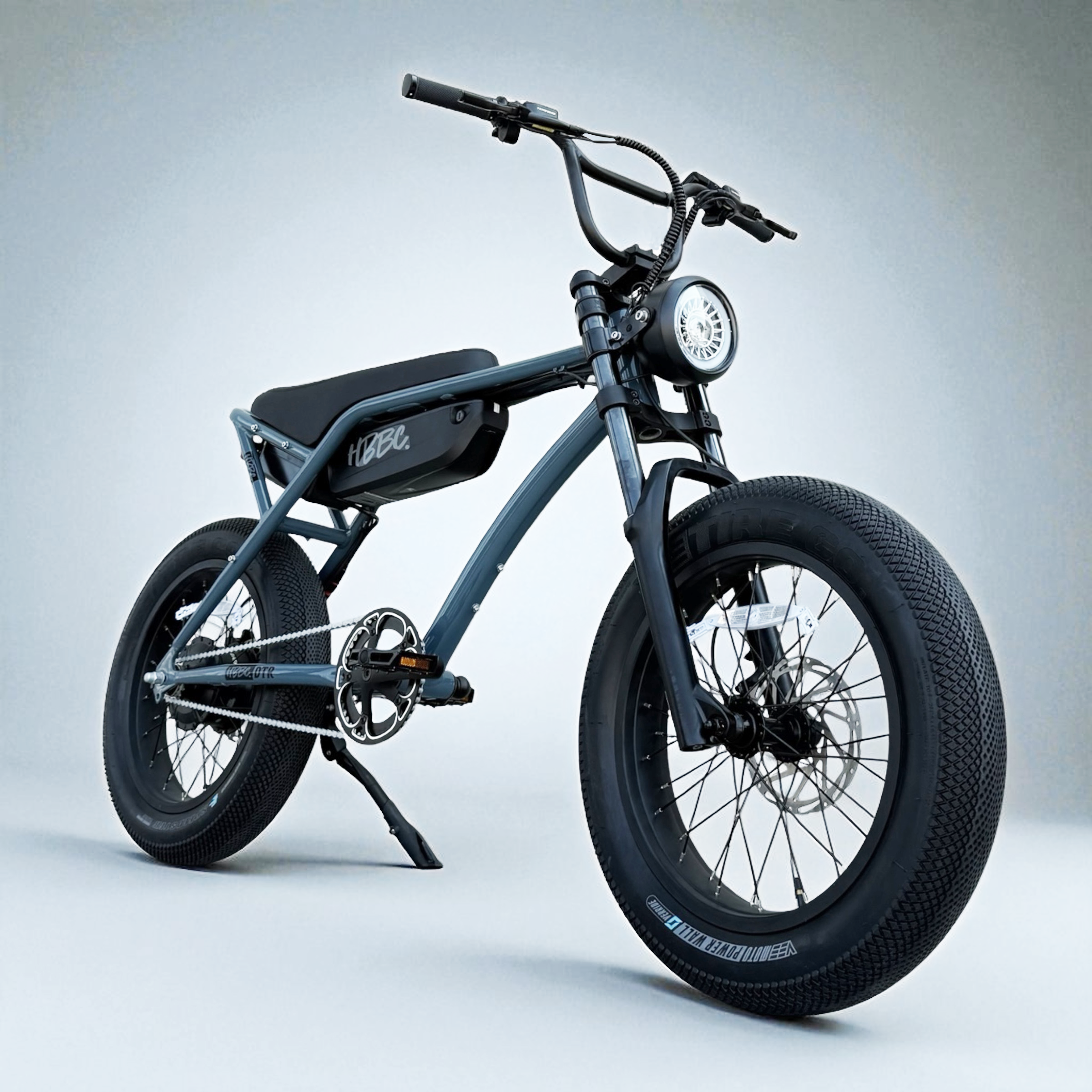 grey electric bicycle HBBC DTR 20" Fat Tire Scrambler eBike – Anchor Grey