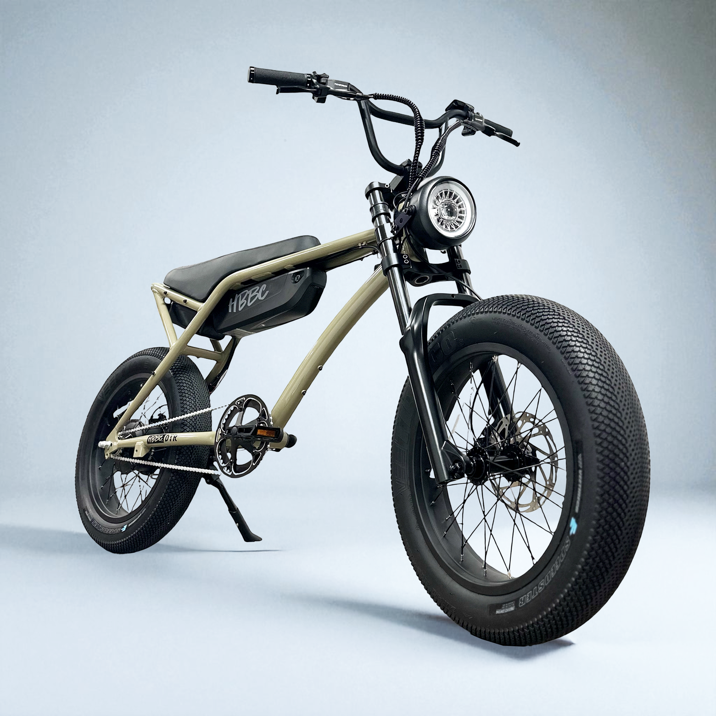e bike pedelec elektrofahrrad HBBC DTR 20" Fat Tire Scrambler eBike – Sand