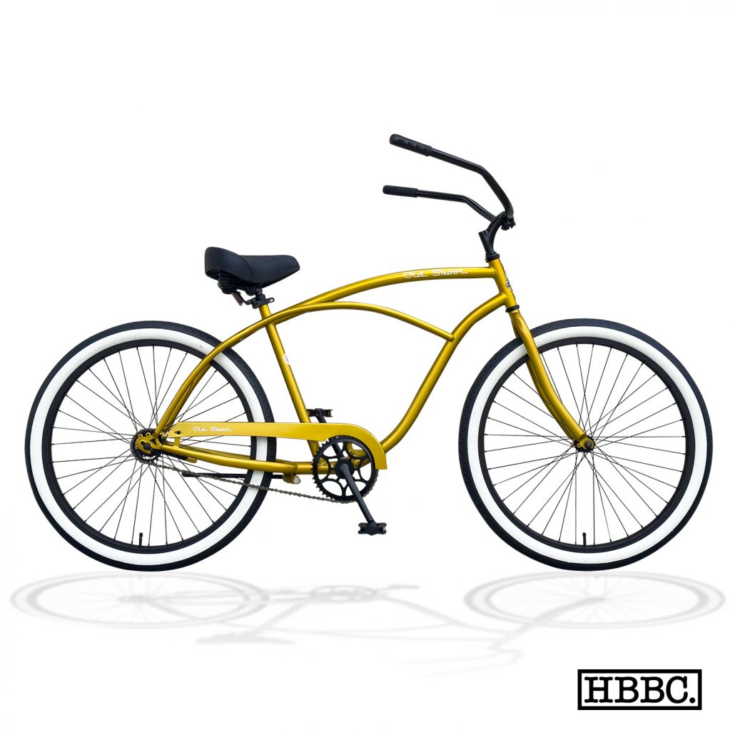OLD SKOOL Men's Beach Cruiser – METALLIC GOLD – Huntington Beach