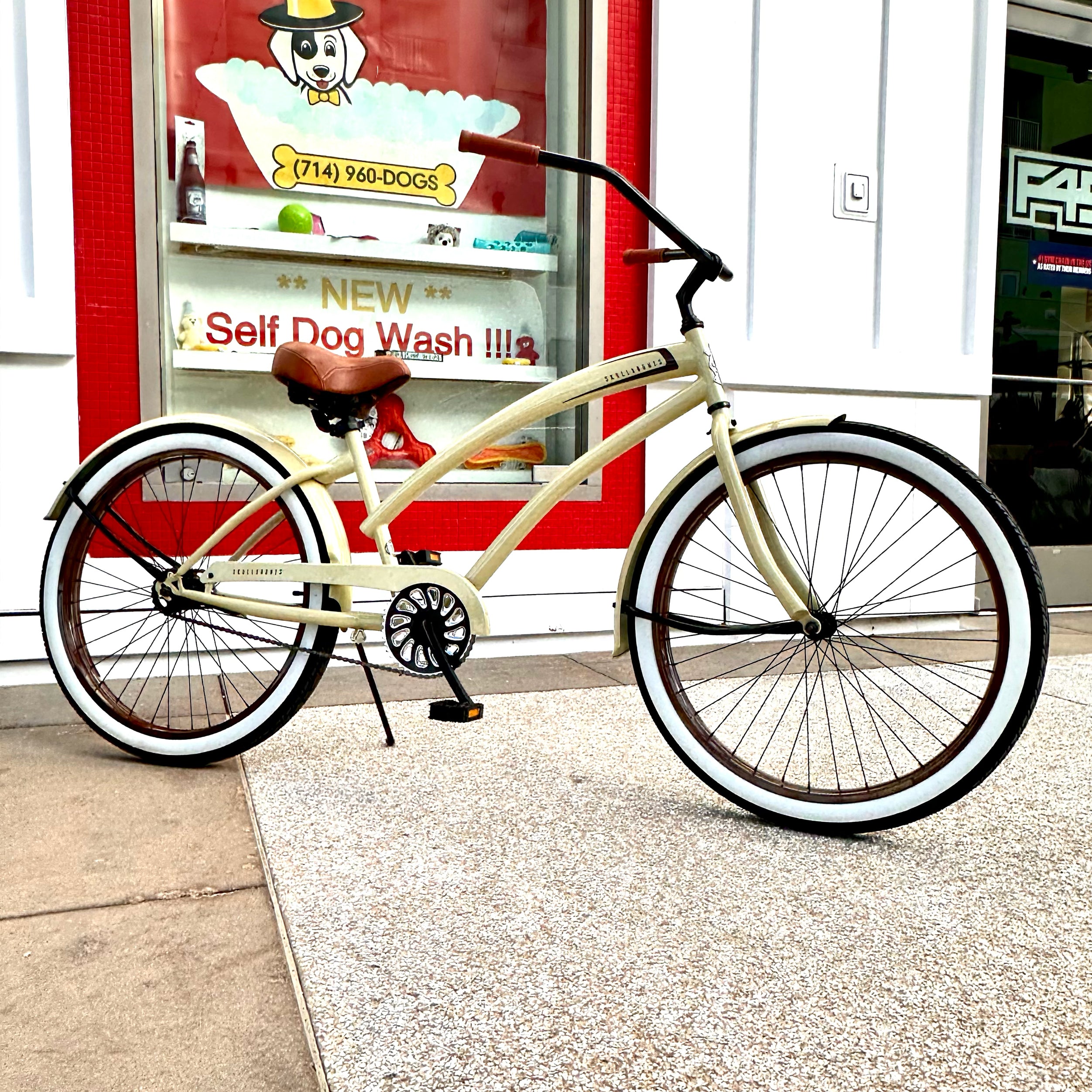 SKULLXBONES Women's Beach Cruiser - GLOSS VANILLA/BROWN