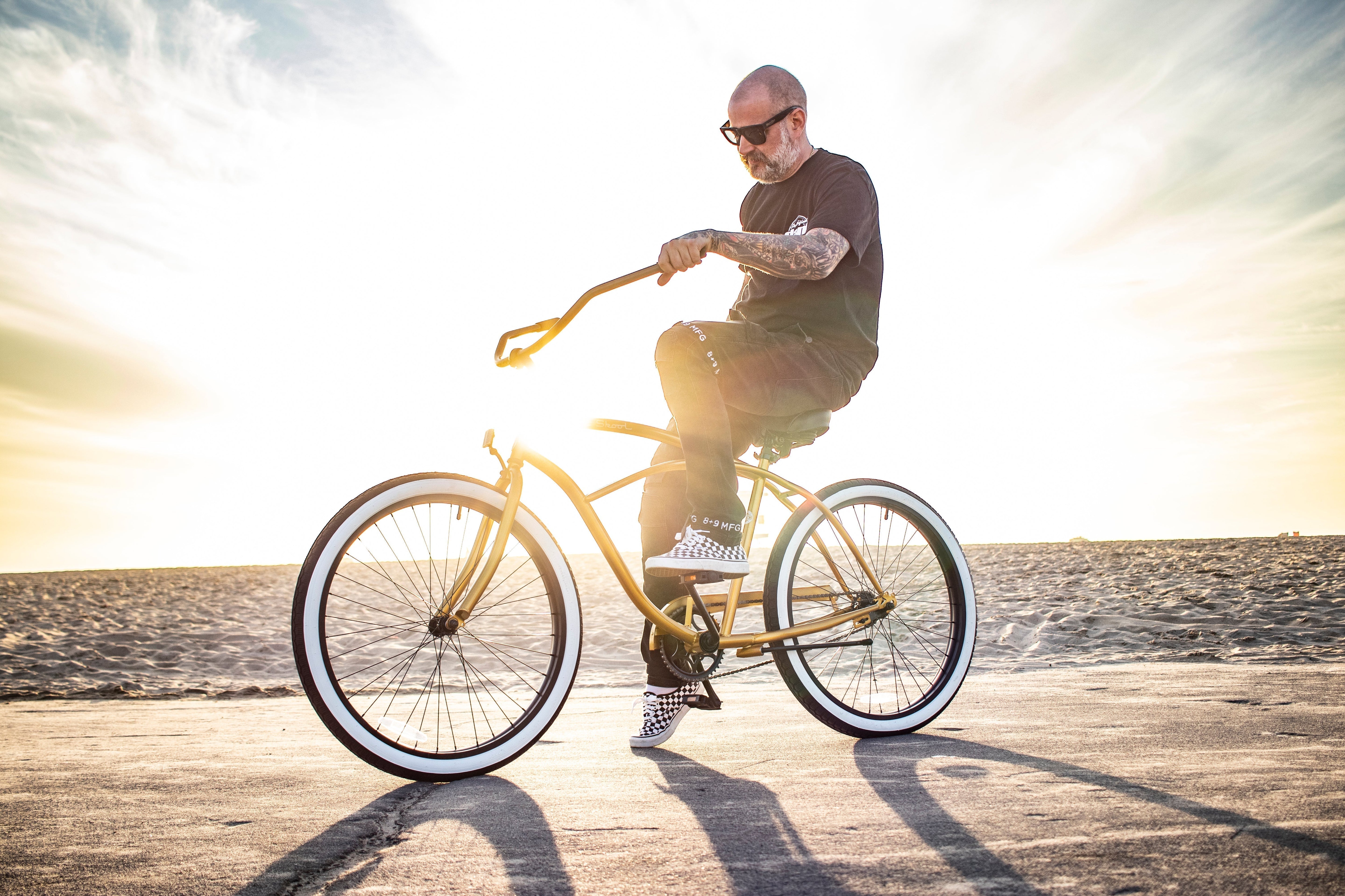 HBBC Beach Cruiser at sunset - Huntington Beach Bicycle Company