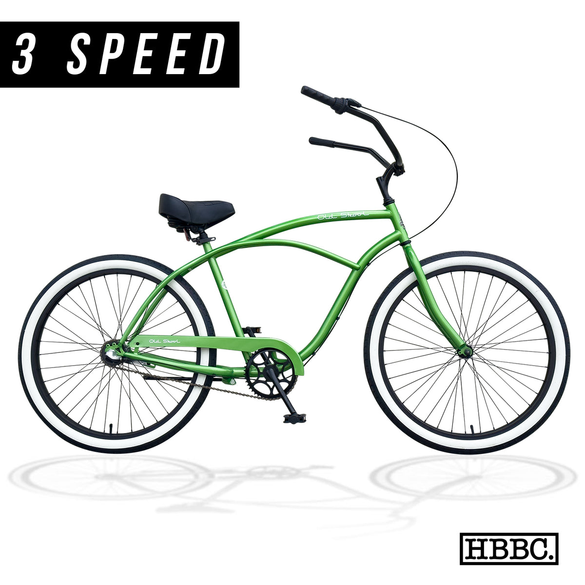 OLD SKOOL Men's Beach Cruiser 3 Speed - FINK GREEN image 0