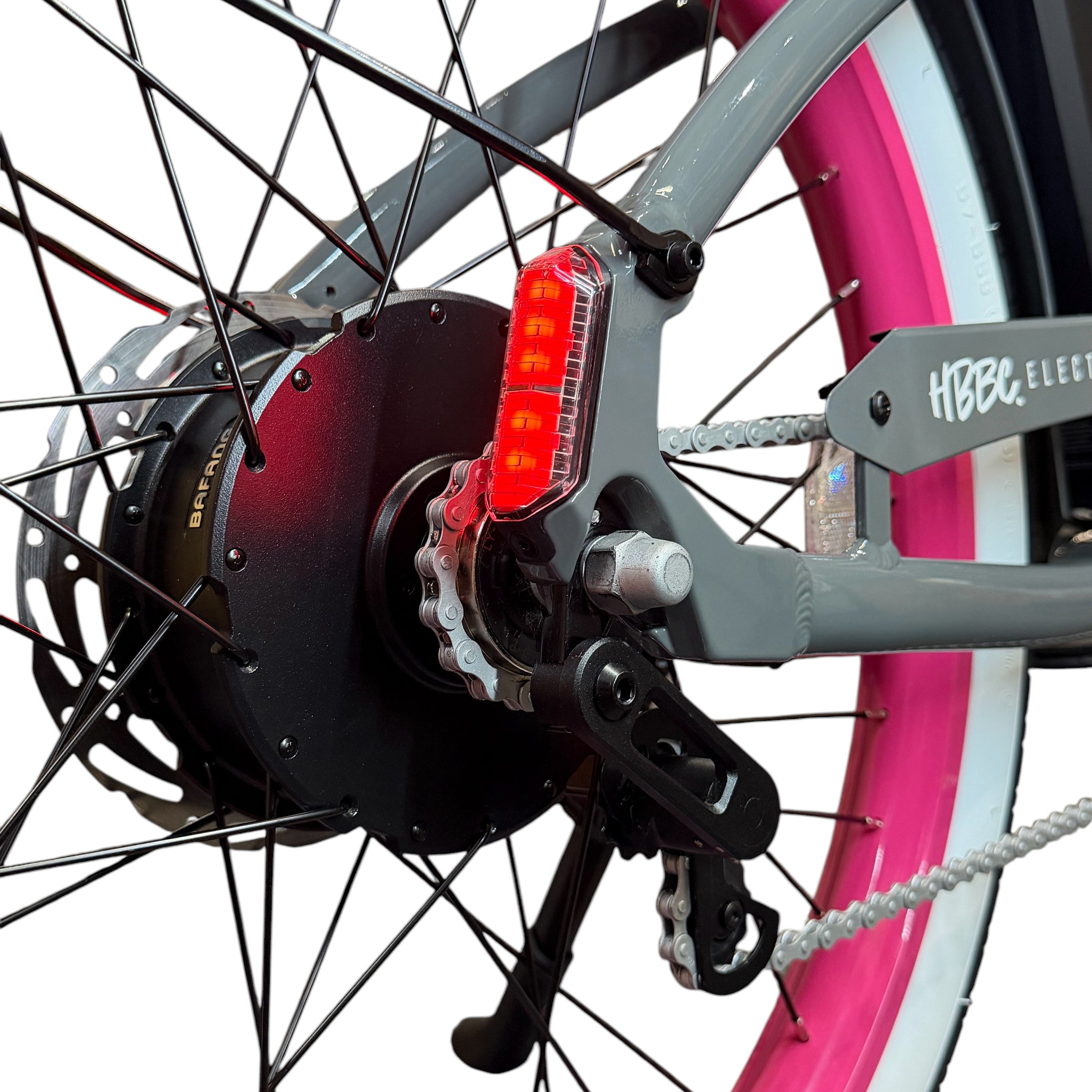 HBBC Women's Electric Cruiser - Grey/Pink