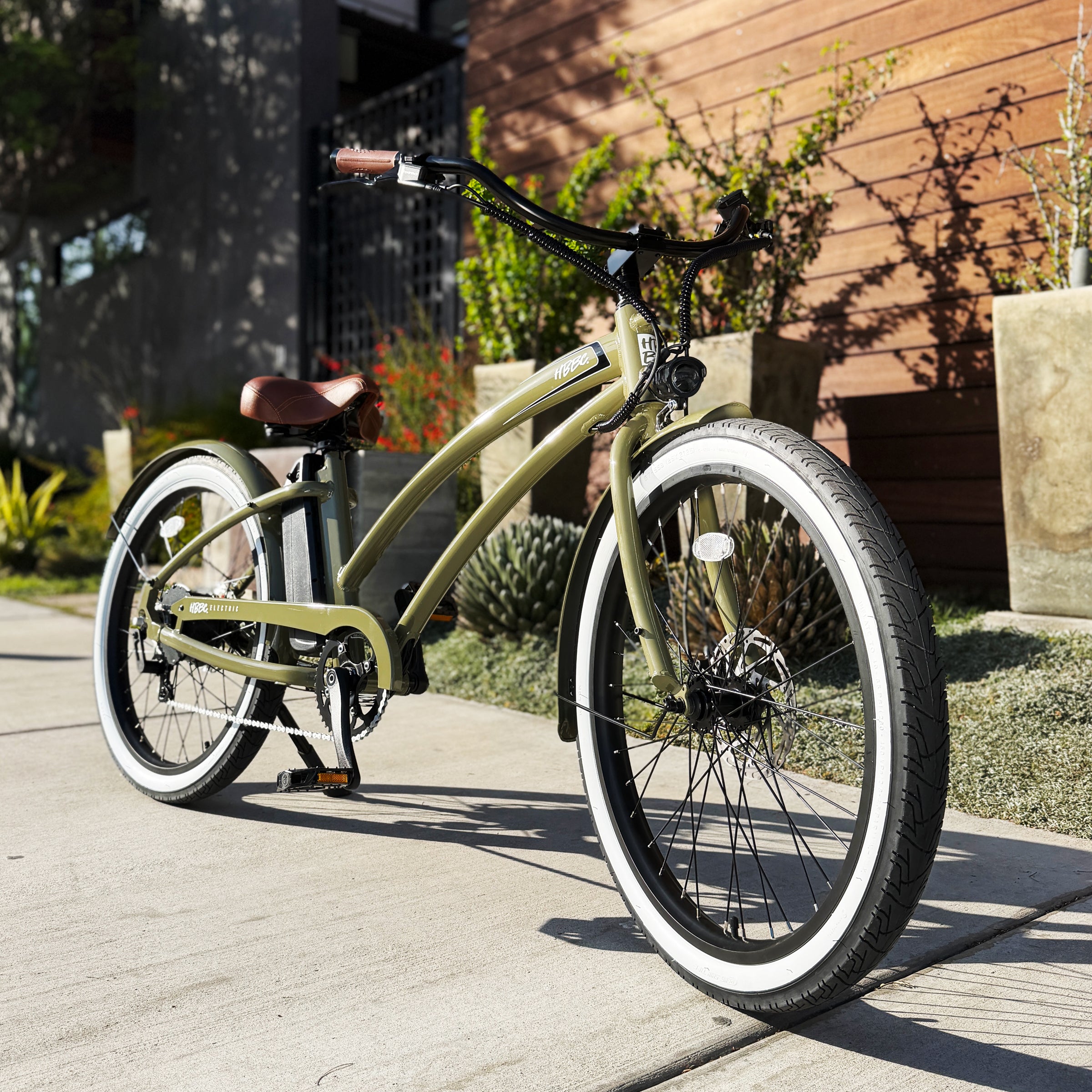 HBBC Women's Electric Cruiser - Gloss Olive