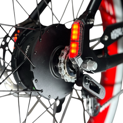 HBBC Men's Electric Cruiser - Flat Black/Red