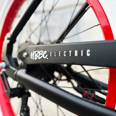 HBBC Men's Electric Cruiser - Flat Black/Red