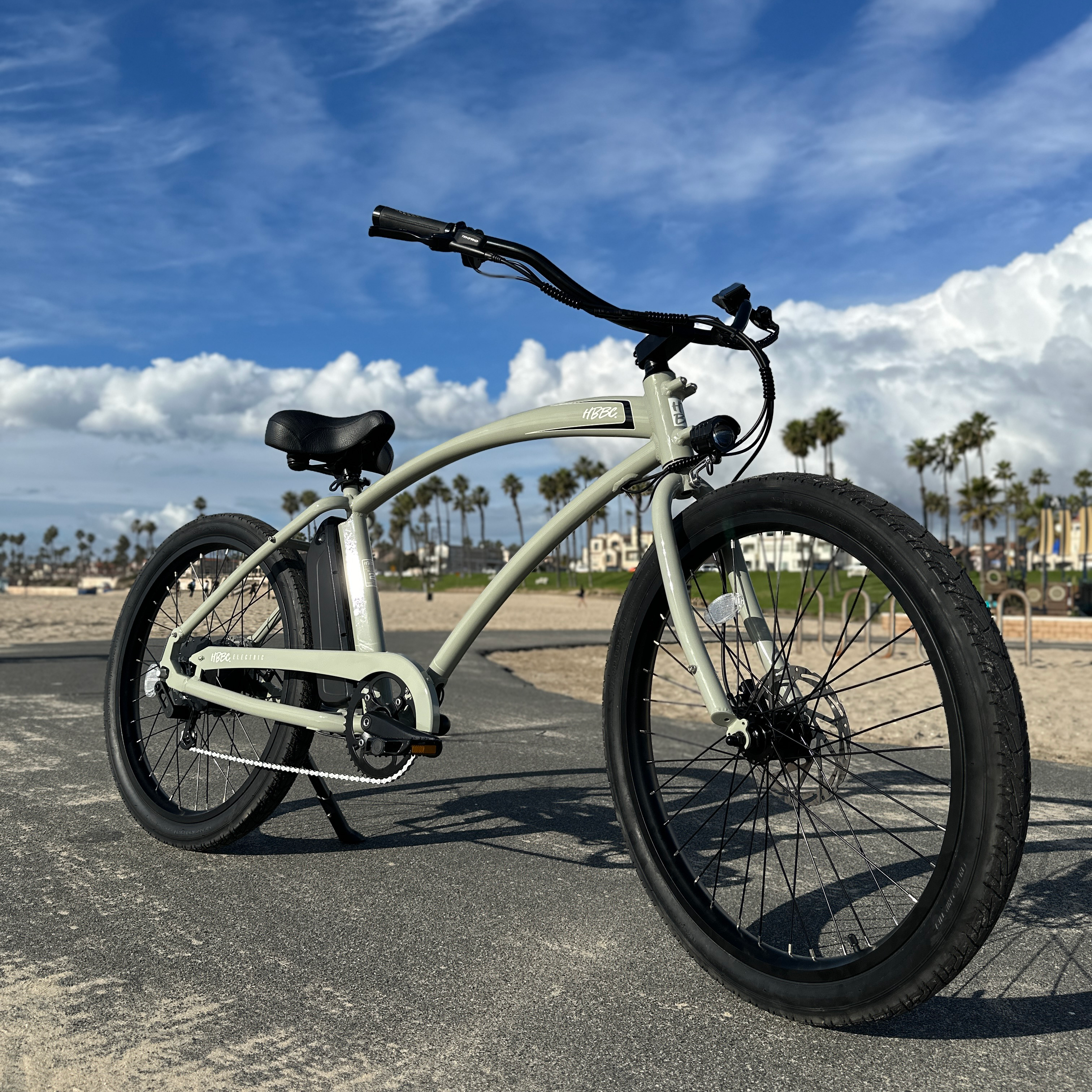 HBBC Men's Electric Cruiser – Putty | Huntington Beach HBBC Men's Electric Cruiser – Putty | Huntington Beach