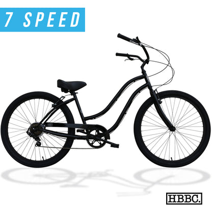 HBBC Women’s Beach Cruiser 7 Speed – BLACK