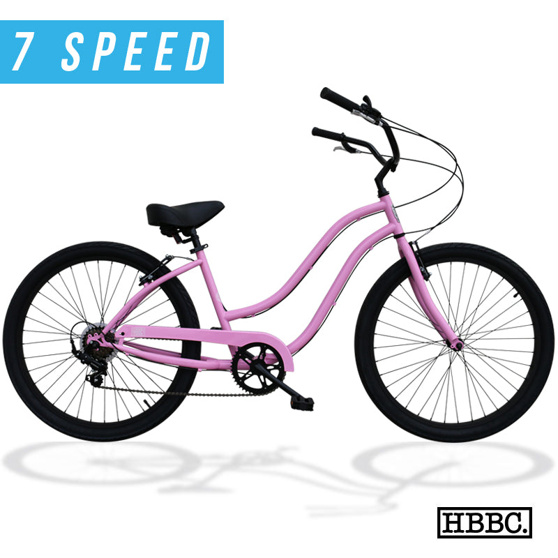 HBBC Women’s Beach Cruiser 7 Speed – PINK