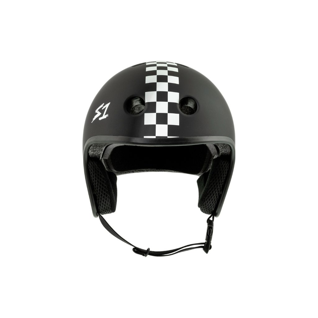 S1 Lifer Retro Checkers & Stripes Helmet — Beach Cruiser & eBike
