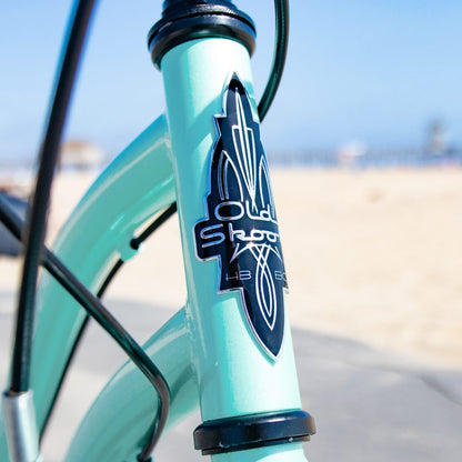 OLD SKOOL Women’s 7 Speed Beach Cruiser – Metallic Seafoam Green