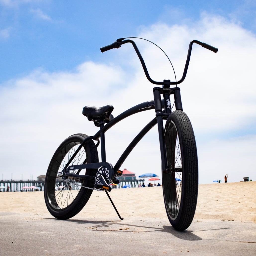 SKULLXBONES Wide Series Beach Cruiser - 3spd - FLAT BLACK