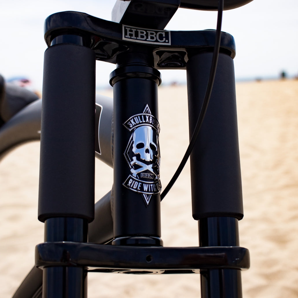 SKULLXBONES Wide Series Beach Cruiser - 3spd - FLAT BLACK