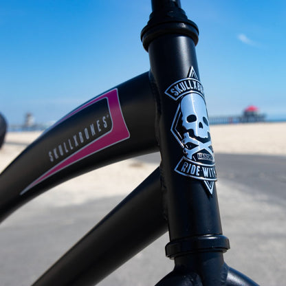 SKULLXBONES Women's Beach Cruiser - FLAT BLACK/PINK