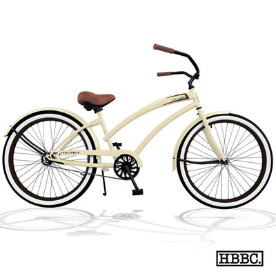 SKULLXBONES Women's Beach Cruiser - GLOSS VANILLA/BROWN