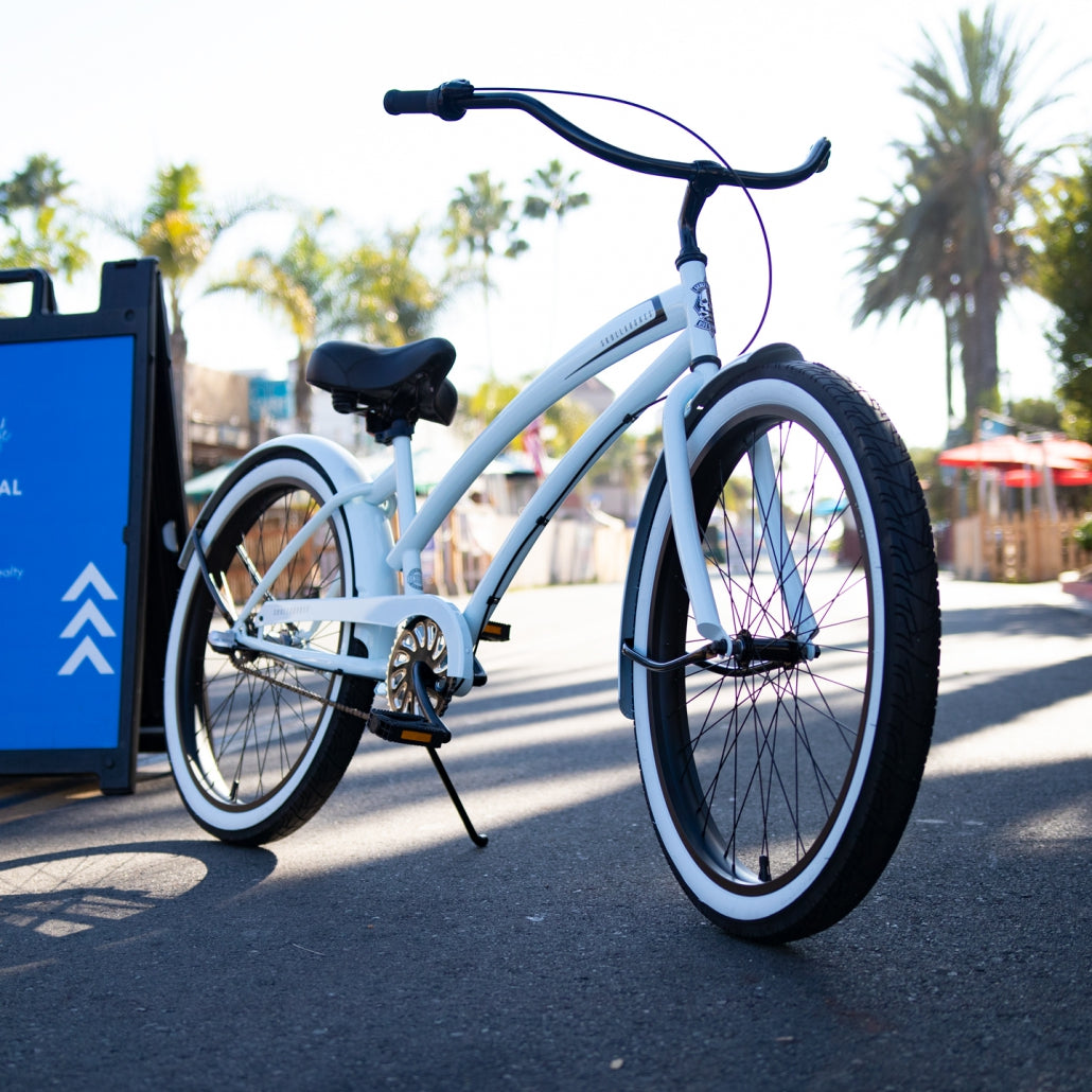 SKULLXBONES Women's Beach Cruiser 3 Speed - ROVER WHITE