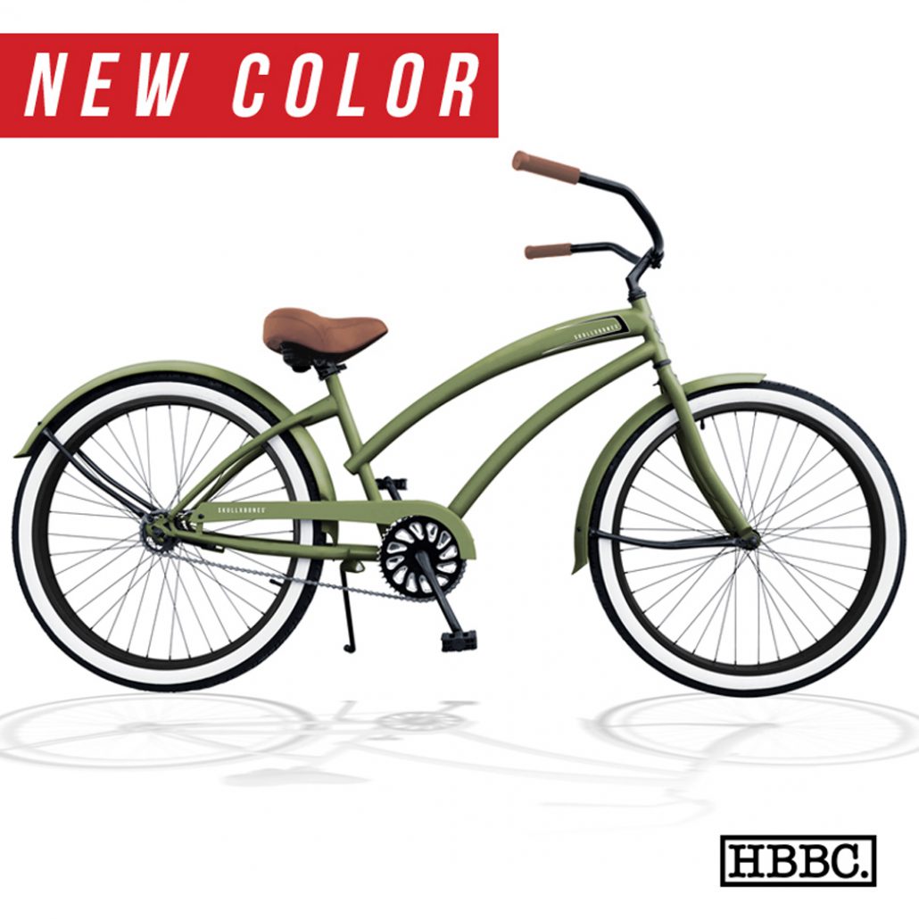 SKULLXBONES Women's Beach Cruiser - GLOSS OLIVE