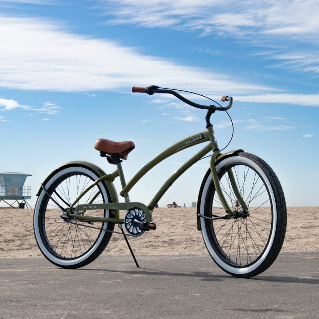 SKULLXBONES Women's Beach Cruiser 3 Speed - GLOSS OLIVE